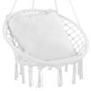 VEVOR Hammock Swinging Chair Macramé Hanging Chair with Cushion Indoor & Outdoor