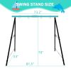 Porch Swing Frame 2 Seat, 440lbs Weight Capacity Swing Stand, Heavy Duty A-Frame Swing, Swing Stand Frame for Yoga Hammock Saucer Baby Porch Swing