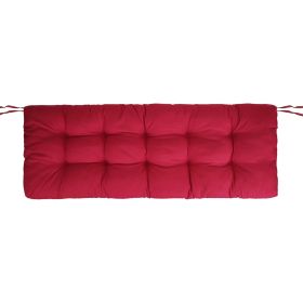 Bench Seat Cushion For Indoor Outdoor Furniture Non Slip Long Chair Cushion with Ties Strap Waterproof Swing Cushion 51.18x19.68IN For Garden Patio Ba (type: Normal_8_Red)