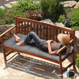 Bench Seat Cushion For Indoor Outdoor Furniture Non Slip Long Chair Cushion with Ties Strap Waterproof Swing Cushion 51.18x19.68IN For Garden Patio Ba (type: Waterproof_8_LGrey))