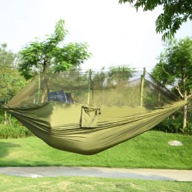 Camping Hammock, Portable Double Hammock with Net (Color: Light Green)