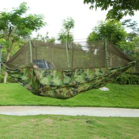 Camping Hammock, Portable Double Hammock with Net (Color: Army Green)