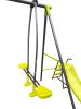 XNS052 green and blue interesting six function swingset with net swing metal plastic safe swing set 440lbs for outdoor playground for age 3+ with 31.5