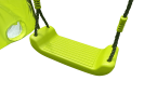 XNS052 green and blue interesting six function swingset with net swing metal plastic safe swing set 440lbs for outdoor playground for age 3+ with 31.5