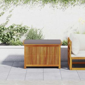 Outdoor Cushion Box 35.4"x19.7"x23.8" Solid Wood Acacia (Color: Brown)