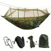 Camping Hammock with Net with 440 lb Capacity - Lightweight Camping Hammock Chair - Double or Single Size with Tree Strap and Included Carry Bag - Sui