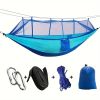 Camping Hammock with Net with 440 lb Capacity - Lightweight Camping Hammock Chair - Double or Single Size with Tree Strap and Included Carry Bag - Sui