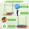 6 in 1 Swing Set for Kids, Toddle Outdoor Swing and Slide Set, Backyard Playground Playsets with Climbing Rope ladder, Disc Swing, Monkey Bar Swing
