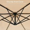 10 Feet Offset Umbrella with 8 Ribs Cantilever and Cross Base