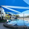Artpuch Custom Size Sky Blue Sun Shade Sail Triangle Canopy 185 GSM Durable Fabric UV Block Awning for Outdoor Patio Garden Backyard (Customized