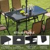 Outdoor dining table and chair package with umbrella ( Amazon Shipping)(Prohibited by WalMart)