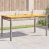 Garden Table Grey and Brown