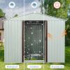 6ft x 5ft Outdoor Metal Storage Shed With window White