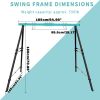 Metal Swing Stand Swing Sets for Backyard,Powder Coated Swing Frame of Swing Set with Extra Side Bars