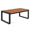 GO Large Size 4-pieces Outdoor Furniture sofa for 5 Person Conversation Set, Garden Sofa Set With Removable Cushion, Metal And Wood Frame Sofa set
