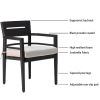 7-Piece Outdoor Patio Aluminum Furniture, Modern Dining Set