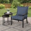 45" x 24" Tan Rectangle Outdoor 2-Piece Deep Seat Cushion