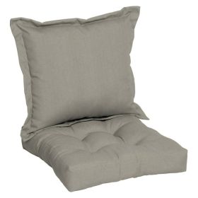 45" x 24" Tan Rectangle Outdoor 2-Piece Deep Seat Cushion (Color: Grayson Tan)