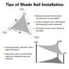 Artpuch Custom Size Sky Blue Sun Shade Sail Triangle Canopy 185 GSM Durable Fabric UV Block Awning for Outdoor Patio Garden Backyard (Customized