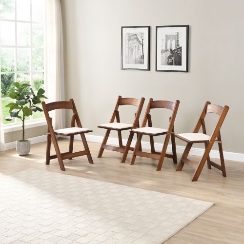Upholstered folding chair, space saving, easy to carry, 4PCS, Dining room