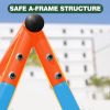 Swing Sets for Backyard, 550LBS Swingset Outdoor for Kids, Basketball Hoop, Climbing Ladder and Nets