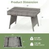 Folding PE Rattan Side Coffee Table Patio Garden Furniture