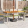 Garden Table Grey and Brown
