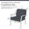 45" x 24" Tan Rectangle Outdoor 2-Piece Deep Seat Cushion