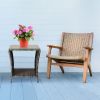 Outdoor Patio Square End Table for Porch Garden Backyard
