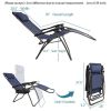Infinity Zero Gravity Chair Pack 2, Outdoor Lounge Patio Chairs with Pillow and Utility Tray Adjustable Folding Recliner for Deck,Patio,Beach,Yard
