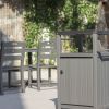 HDPE Barbecue/Grill Side Table Trolley;  Outdoor Prep Dining Table Serving Cart with 304 Stainless Steel Top;  Outdoor Kitchen Storage Island for