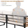 GO Large Size 4-pieces Outdoor Furniture sofa for 5 Person Conversation Set, Garden Sofa Set With Removable Cushion, Metal And Wood Frame Sofa set