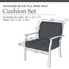 45" x 24" Tan Rectangle Outdoor 2-Piece Deep Seat Cushion