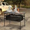 Adjustable - height Folding Table with Storage Bag. Durable Metal Tripod Base. Ideal for Beach, Picnic, BBQ & Patio. Lightweight
