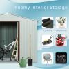 6ft x 5ft Outdoor Metal Storage Shed With window White