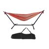 Double Hammock with Stand 450 lb. capacity steel stand, includes premium carry bag and two anti-sway balance beams