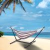 Double Hammock with Stand 450 lb. capacity steel stand, includes premium carry bag and two anti-sway balance beams