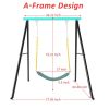 Porch Swing Frame, Heavy Duty A-Frame Swing Set, Swing Stand Frame for Yoga Hammock Saucer Baby Porch Swing, Swing Sets for Backyard Outdoor Indoor