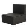 Patio Furniture, Outdoor Furniture, Seasonal PE Wicker Furniture,7 PCS Set Wicker Furniture with Lounger Sofa