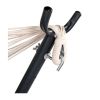 Double Hammock with Space Saving Steel Stand Includes Portable Carrying Case and Head Pillow, 450 Pounds Capacity