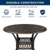 Backyard Patio Round Dining Bistro Table With Umbrella Hole