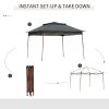 Outsunny 11' x 11' Pop Up Canopy, Outdoor Patio Gazebo Shelter with Removable Zipper Netting