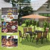 Outdoor dining table and chair package with umbrella ( Amazon Shipping)(Prohibited by WalMart)