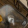 Outsunny 3 Piece Outdoor Glider Chair with Coffee Table Bistro Set, 2 Patio Rocking Swing Chairs with Breathable Sling Fabric, Glass Tabletop