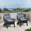 2 PCS Indoor or Outdoor Waterproof Adirondack Chair Seat and Back Cushion