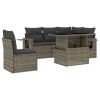 Garden Sofa Set Grey PE rattan Large Modular Garden Sofa Set
