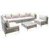 K&K 7-Piece Wicker Patio Furniture Set