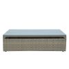 Patio Furniture Sets, 5-Piece Patio Wicker Sofa with Adustable Backrest, Cushions, Ottomans and Lift Top Coffee Table